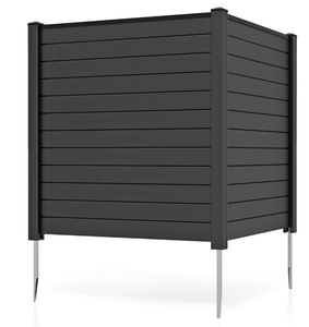 lot 304 image: Giantex Air Conditioner Fence 2 Panels - 48W x 48H Outdoor Privacy Screen with Upgraded Metal Stakes