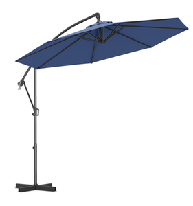 lot 332 image: 10 Feet Offset Hanging Umbrella with Base and Infinite Tilt