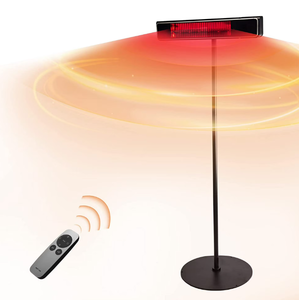 lot 352 image: EAST OAK 1500W 2-in-1 Infrared Electric Patio Heater with Remoter,3 Heat Modes & 24h Timer