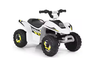 lot 353 image: Costway 6-Volt Kids Electric Quad ATV 4 Wheels Ride-On Toy Toddlers Forward and Reverse in White