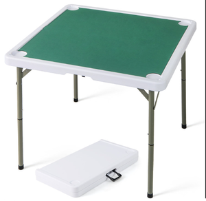 lot 359 image: Costway Green Folding Mahjong Table with Cup Holder