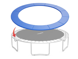 lot 434 image: 16 Feet Waterproof and Tear-Resistant Universal Trampoline Safety Pad Spring Cover-Blue