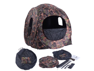 lot 436 image: Costway Portable Hunting Blind Pop Up Ground Camo Weather Resistant Hunting Enclosure