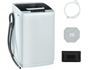 lot 39 image: COSTWAY Portable Washing Machine, 2-in-1 Laundry Washer and Spin Combo with 10 Programs, 8.8lbs Capacity, Drain Pump and LED Display, Full Automatic Washer for Apartment, RVs, Dorm, Grey