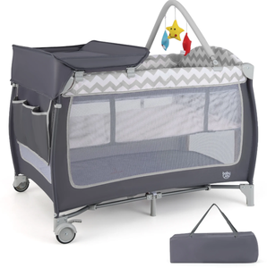 lot 45 image: BABY JOY 4 in 1 Pack and Play, Portable Baby Playard