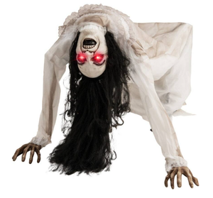lot 135 image: Boyel Living - Spooky Voice Activated Crawling Ghost with LED Eyes - White