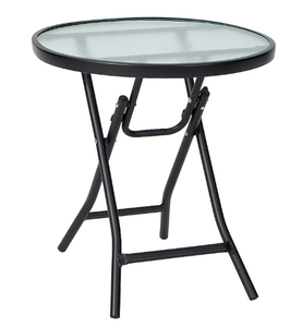 lot 230 image: Goplus Round Outdoor Bistro Table 18-in W x 18-in L