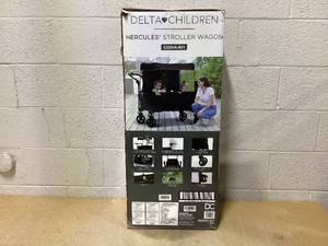 lot 54 image: Delta Children Hercules Stroller Wagon for 2 Kids Versatile Stroller Wagon with Canopy