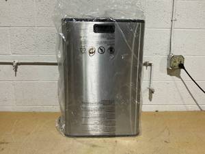 lot 131 image: 12 Gal Stainless Steel Trash Can with Soft-Closing Wing Lids, Silver
