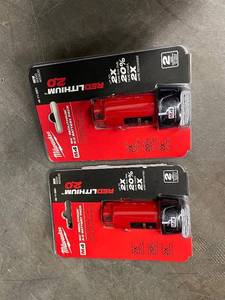 lot 5ZA image: Milwaukee M4 RedLithium 2.0 Battery Packs (2X) - New, Extended Run-Time