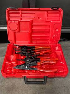 lot 19ZA image: Blue-Point Retaining Ring Plier Set Convertible Internal External 12 Pliers USA