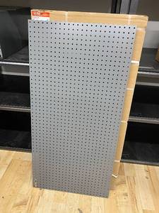 lot 20AD image: Lot of 2 ULINE Steel Pegboard Gray 48x24 H-4293GR New in Box