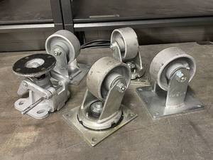 lot 20ZA image: Set of 4 Albion Industrial Casters - Heavy Duty, Made in USA