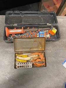 lot 23J image: Sears Craftsman Tool Set and Metal Punch Tool Kit in Carrying Cases