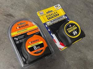lot 28ZA image: Keson 8m Professional Metric & Stanley FatMax 25ft Tape Measures Bundle