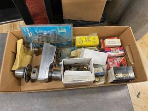lot 31J image: Assorted Lock and Door Hardware Lot Locks, Keys, Door Latches, Mixed New & Used