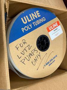 lot 35AD image: Uline S-2393 Poly Tubing 9 x 1500 4 Mil Roll for Lutz Pumps