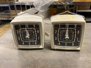 lot 36AD image: Vintage General Electric Timers Pair GE Medical Systems E12080 1295