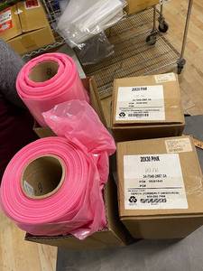 lot 38AD image: Bulk Pink Poly Bags 20x30 Inches - 100 Count Rolls for Shipping Packaging