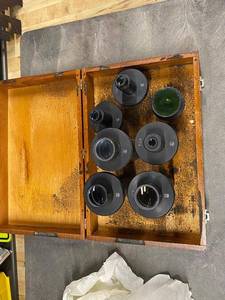 lot 57AD image: Set of Optical Lenses for Jones & Lamson Comparators in Original Wooden Box