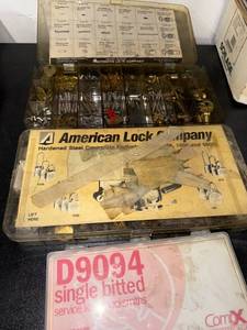 lot 14J image: Group of Locksmith Service Kits with Assorted Pins, Springs, and Parts