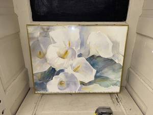 lot 165 image: Callas by Richard Moore Framed Watercolor Exhibition Print