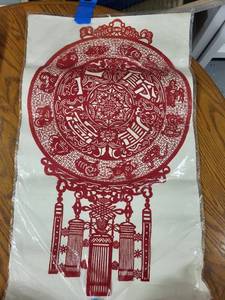 lot 302 image: Collection of 3 Art Prints Chinese Papercut, Las Meninas Canvas, and Gettysburg Battlefield Map