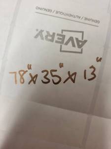 lot 311 image: Tall White Wood Bookshelf 78x35x13 Inches