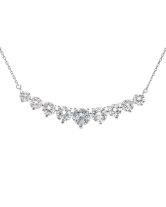 lot 8 image: NEW 4.50 Carat Diamond Icicle Necklace in 14k White Gold Retail $5,895 VIDEO