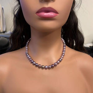 lot 40 image: Pink & Purple Edison Pearl Single-Strand Necklace in 14k Yellow Gold $2,500 Retail VIDEO