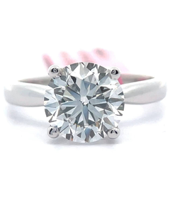lot 17 image: 3 Carat Diamond Solitaire Cathedral Engagement Ring in 14k White Gold Retail $4,995 VIDEO