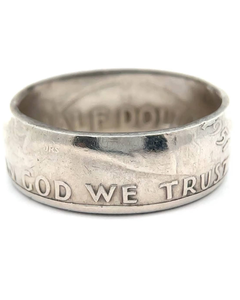 lot 61 image: Handmade 1951 Franklin Half Dollar Coin Ring 90% Silver VIDEO
