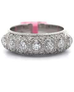 lot 77 image: 0.75 Carat Diamond Dome-Shaped Vintage Style Ring Retail $445 VIDEO