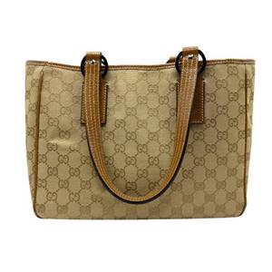 lot 40B image: Gucci GG Canvas Medium Tote with Leather Trim Pre-Owned Retail $1,150