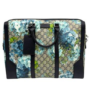 lot 0R image: Gucci GG Supreme Blooms Print Briefcase Pre-Owned Retail $3,000