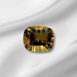 lot 77C image: 16.01 Carat Golden Citrine Fancy Concave-Cut Showpiece VIDEO