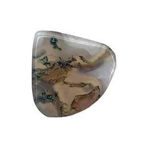lot 108 image: 41.23 Carat Natural Moss Agate (Freeform Cabochon)