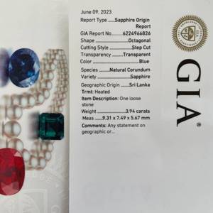 Oscar Friedman 5.38 Carat Natural Ceylon Sapphire & Natural Diamond Halo Ring in Platinum w/ GIA Report + Appraisal; Retail $20,885 *VIDEO*