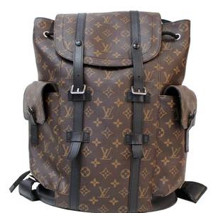 lot 0K image: Louis Vuitton Monogram Macassar Christopher PM Backpack Pre-Owned Retail $3,200
