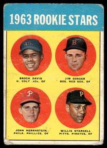 lot 26 image: Willie Stargell RC 1963 Topps #553 Tookie Stats Rookie Vintage Baseball Card