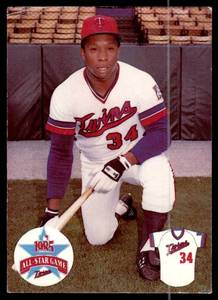 lot 19 image: Kirby Puckett RC 1985 Minnesota Twins All-Star Game #24  Rookie Vintage Baseball Card
