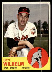 lot 44 image: Hoyt Wilhelm  1963 Topps #108 Baltimore Orioles  Vintage Baseball Card