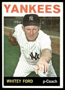 lot 62 image: Whitey Ford  1964 Topps #380 New York Yankees  Vintage Baseball Card