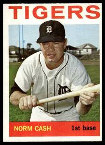 lot 64 image: Norm Cash  1964 Topps #425 Detroit Tigers  Vintage Baseball Card
