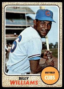 lot 88 image: Billy Williams  1968 Topps #37 Chicago Cubs  Vintage Baseball Card