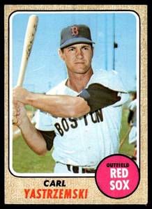 lot 99 image: Carl Yastrzemski  1968 Topps #250 Boston Red Sox  Vintage Baseball Card