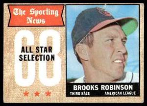 lot 104 image: Brooks Robinson  1968 Topps #365 Baltimore Orioles  Vintage Baseball Card