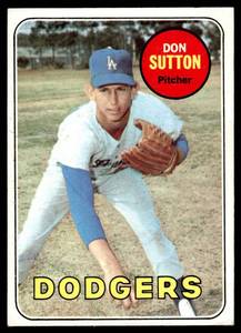 lot 113 image: Don Sutton  1969 Topps #216 Los Angeles Dodgers  Vintage Baseball Card