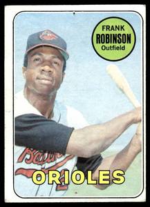lot 114 image: Frank Robinson  1969 Topps #250 Baltimore Orioles  Vintage Baseball Card