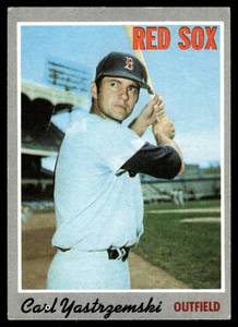 lot 116 image: Carl Yastrzemski  1970 Topps #10 Boston Red Sox  Vintage Baseball Card